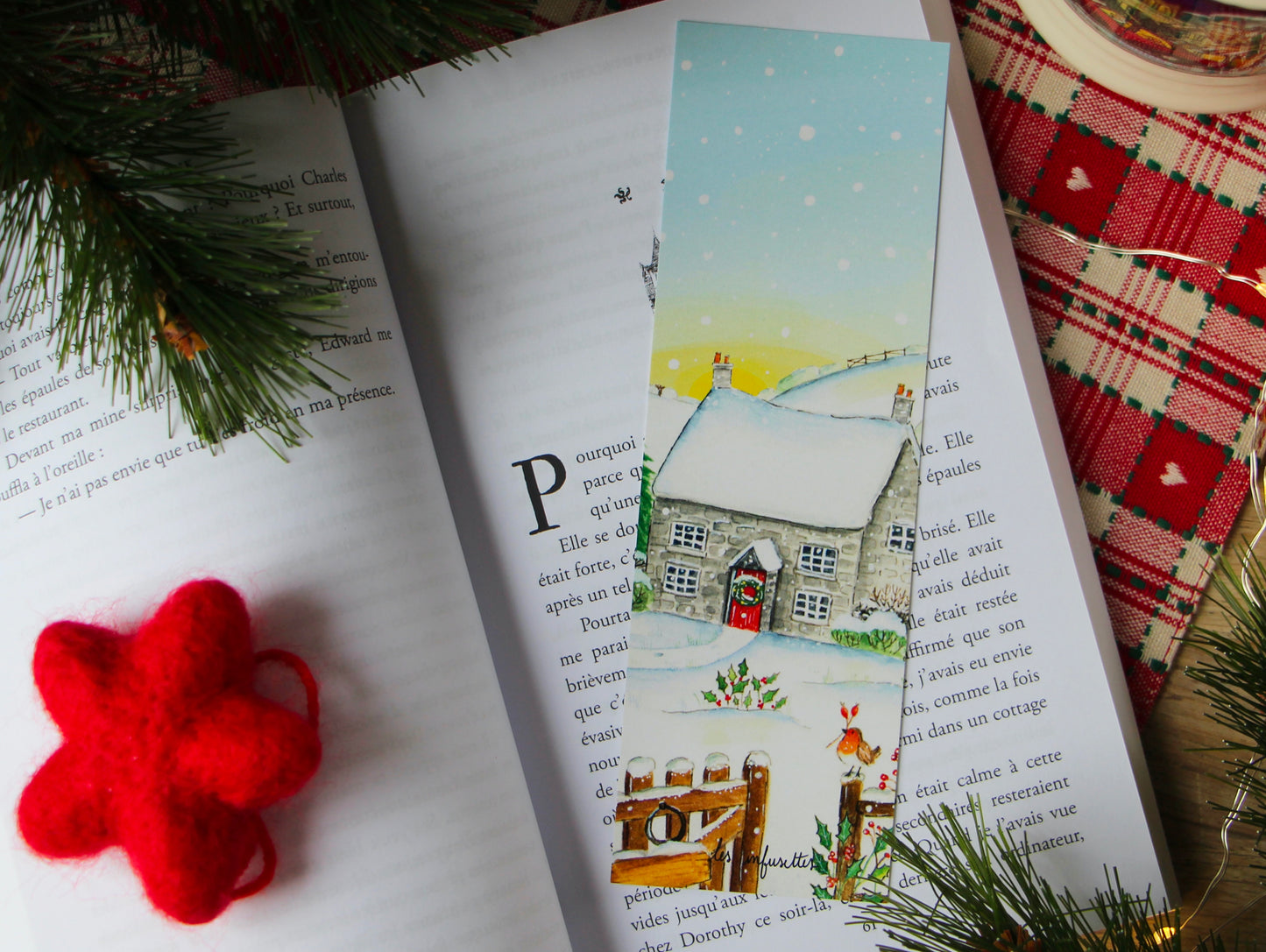 Marque Page - Noël au petit cottage