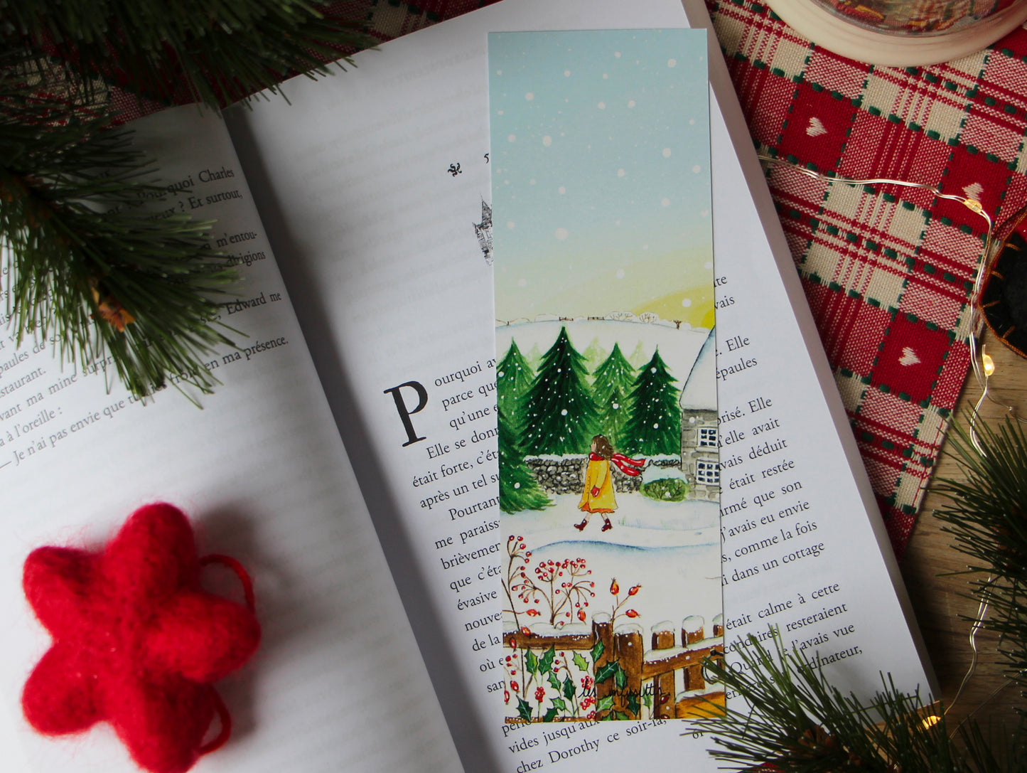 Marque Page - Noël au petit cottage