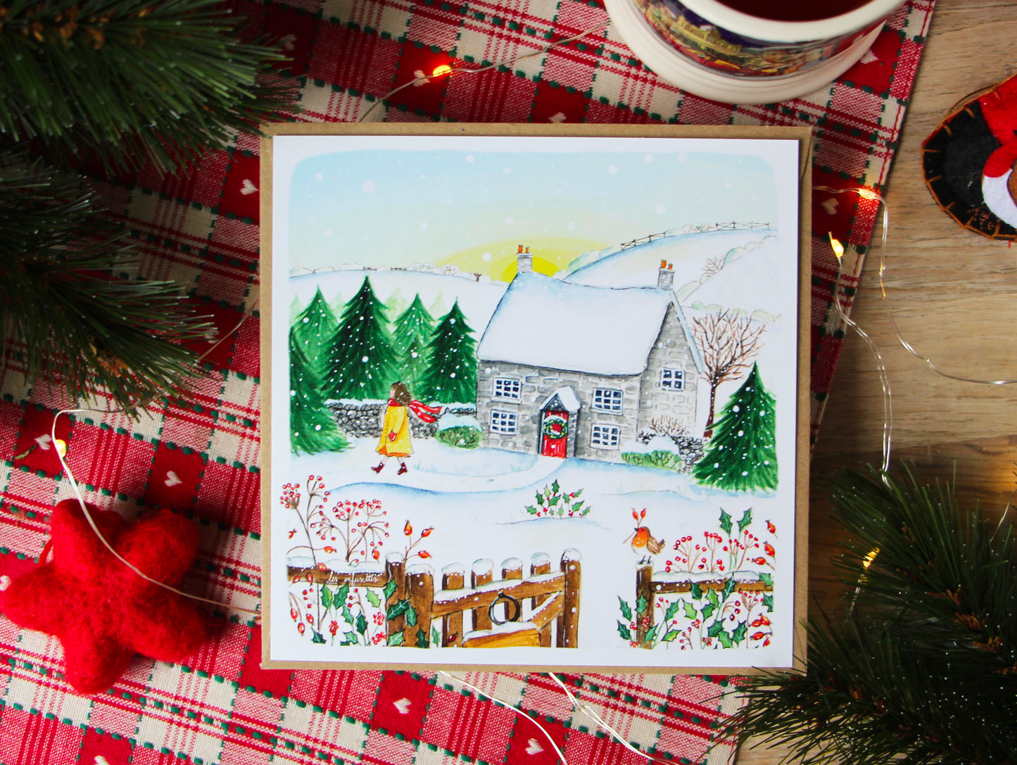 Carte - Noël au petit cottage