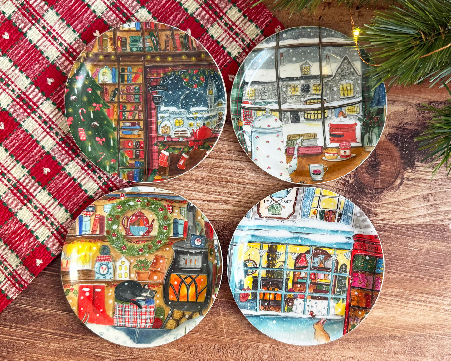 Set de 4 Sous-tasses "Promenade enneigée" (ÉDITION LIMITÉE)