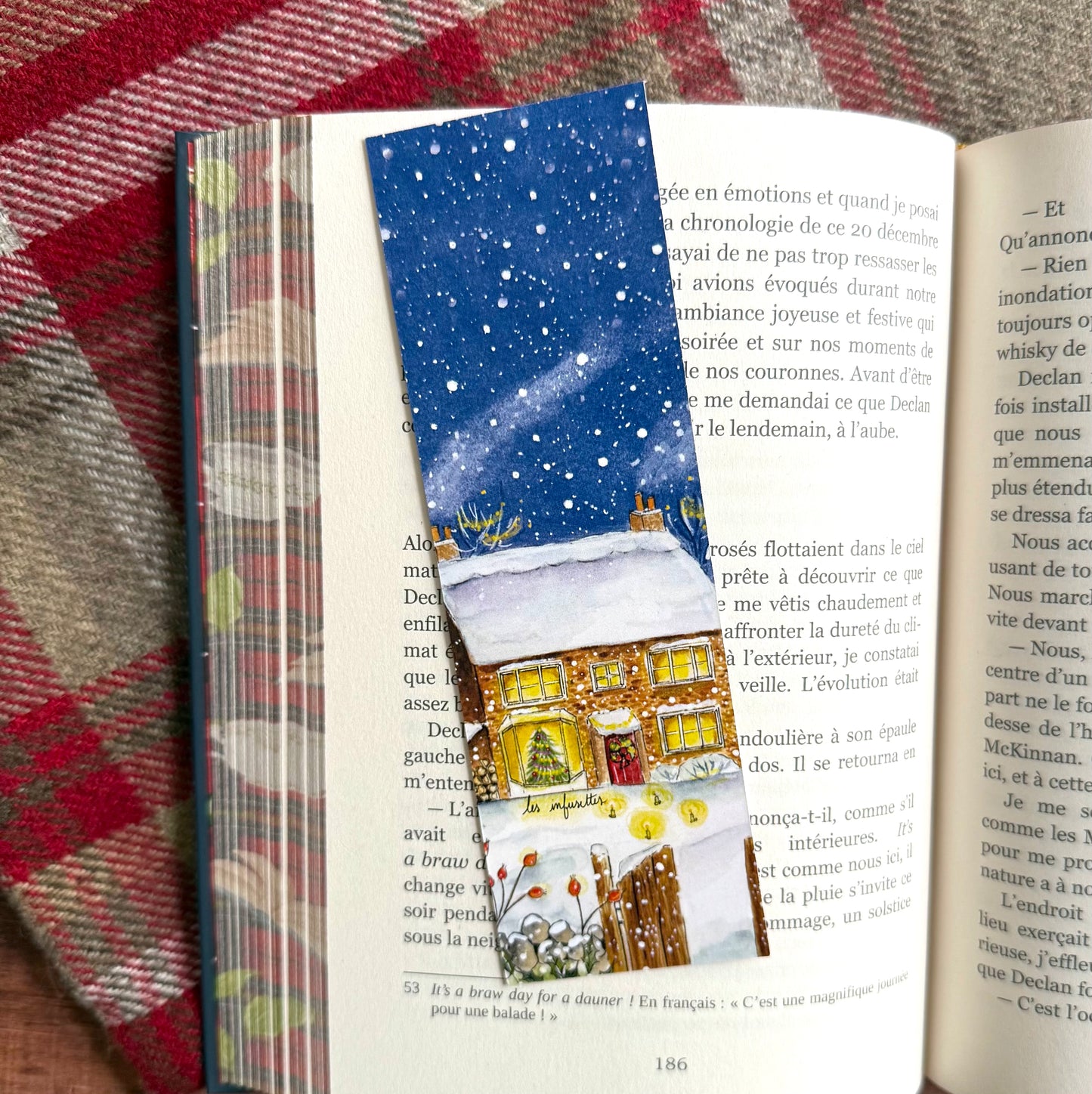 Marque Page - Cottage sous la neige