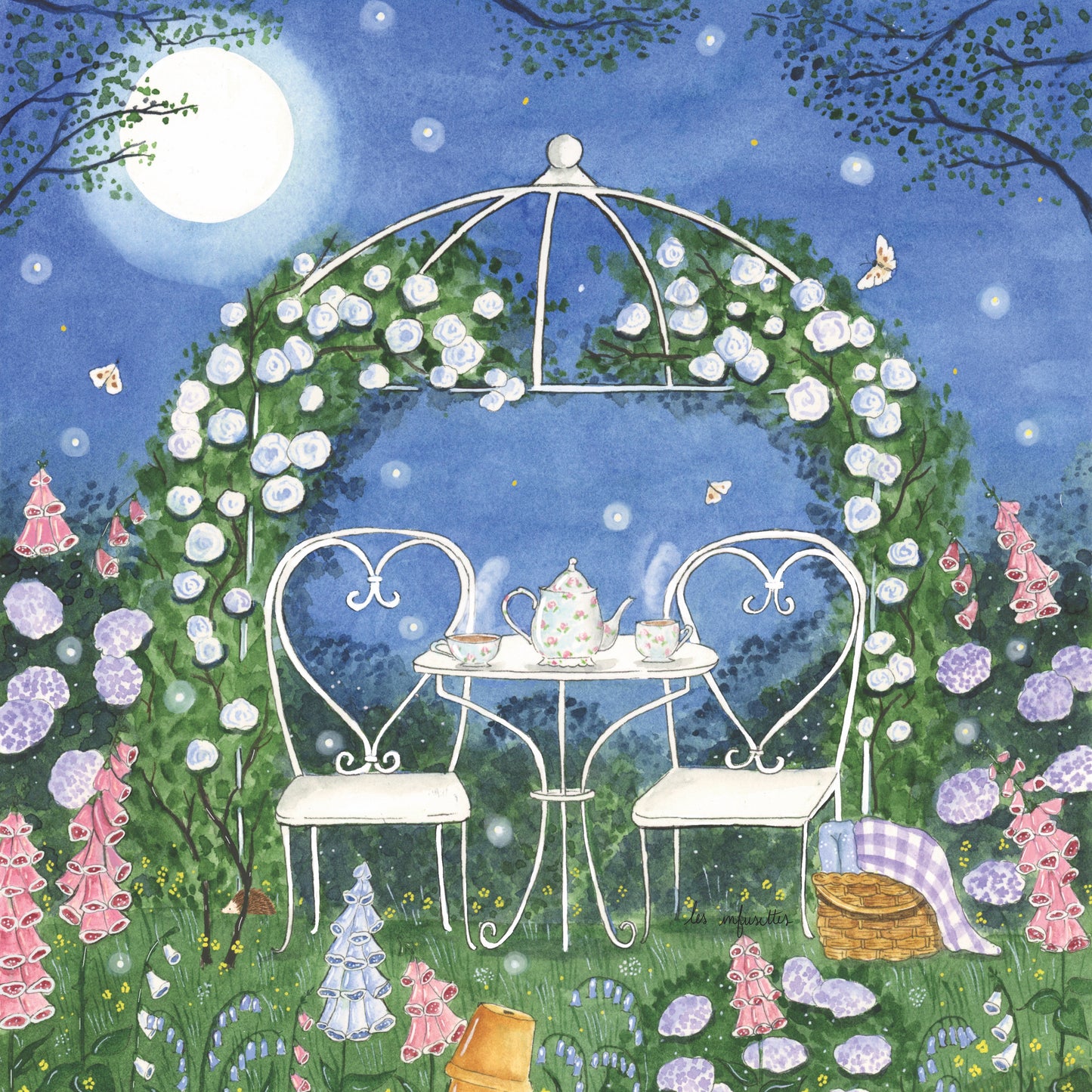 Affiche - Tea time au clair de lune