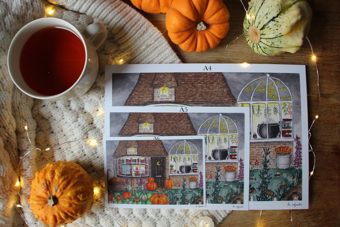 Affiche - Petit Cottage d'Automne