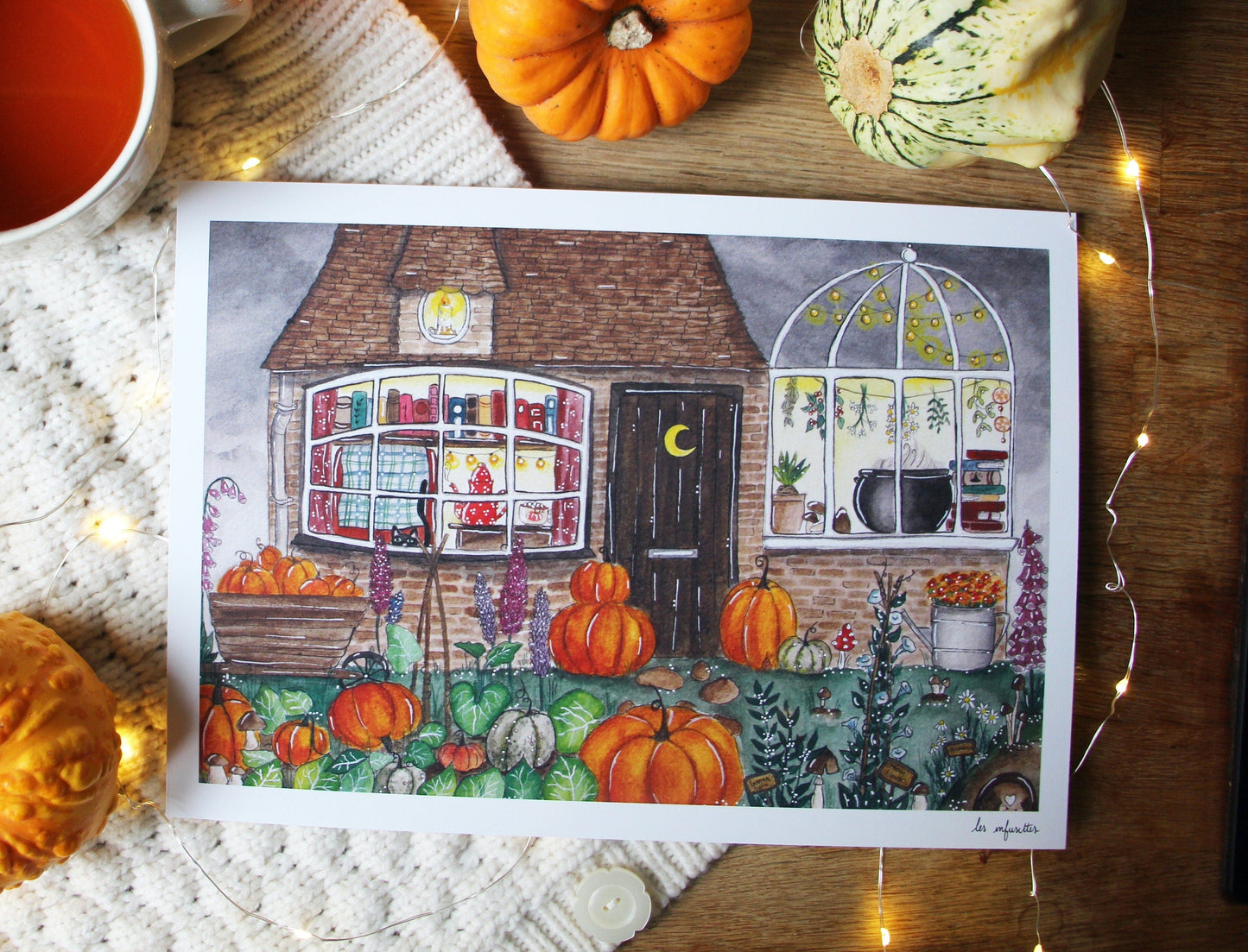 Affiche - Petit Cottage d'Automne