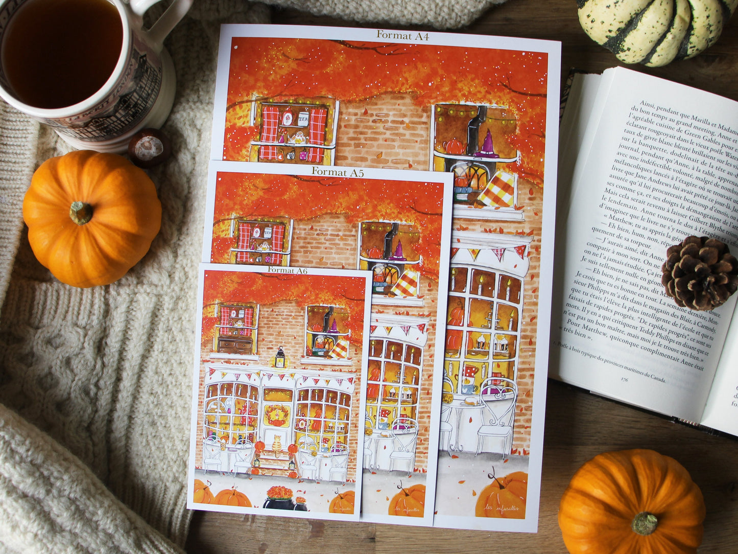 Carte - Journée d'automne au salon de thé