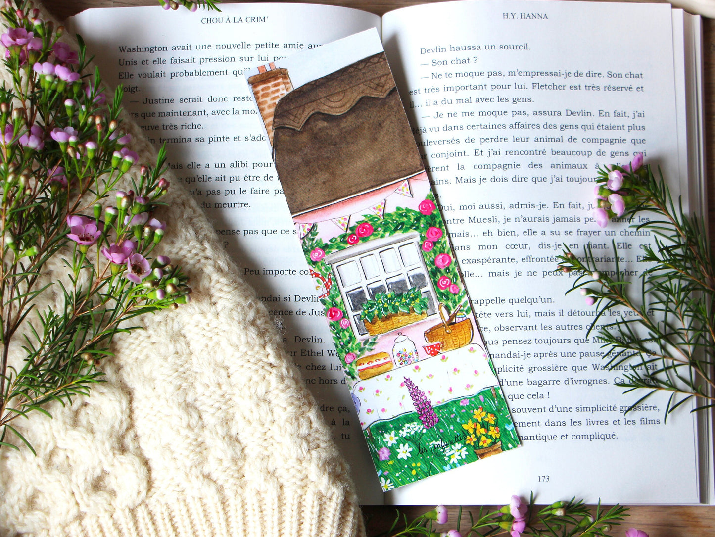 Marque Page - Le cottage du lapin blanc