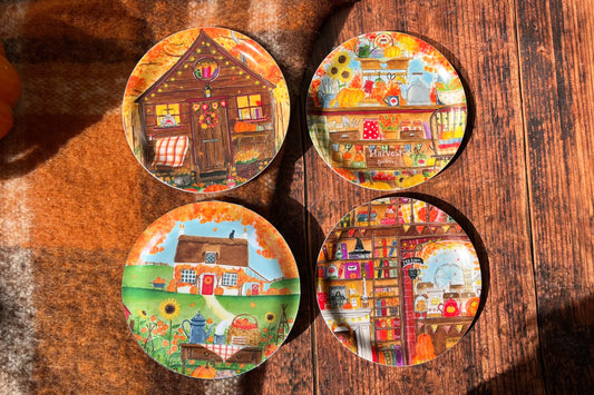 Set of 4 "Autumn Walk" Coasters (pre-order - LIMITED EDITION)