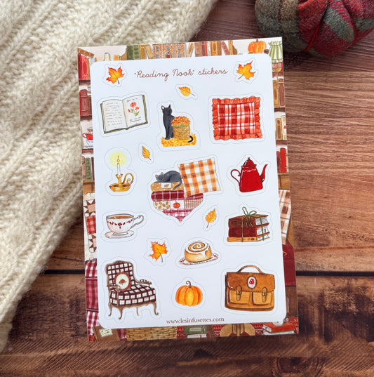 Planche de stickers A5 - Reading Nook