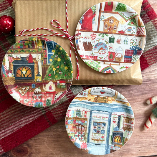Set de 3 Sous-tasses "Noël british" (ÉDITION LIMITÉE)
