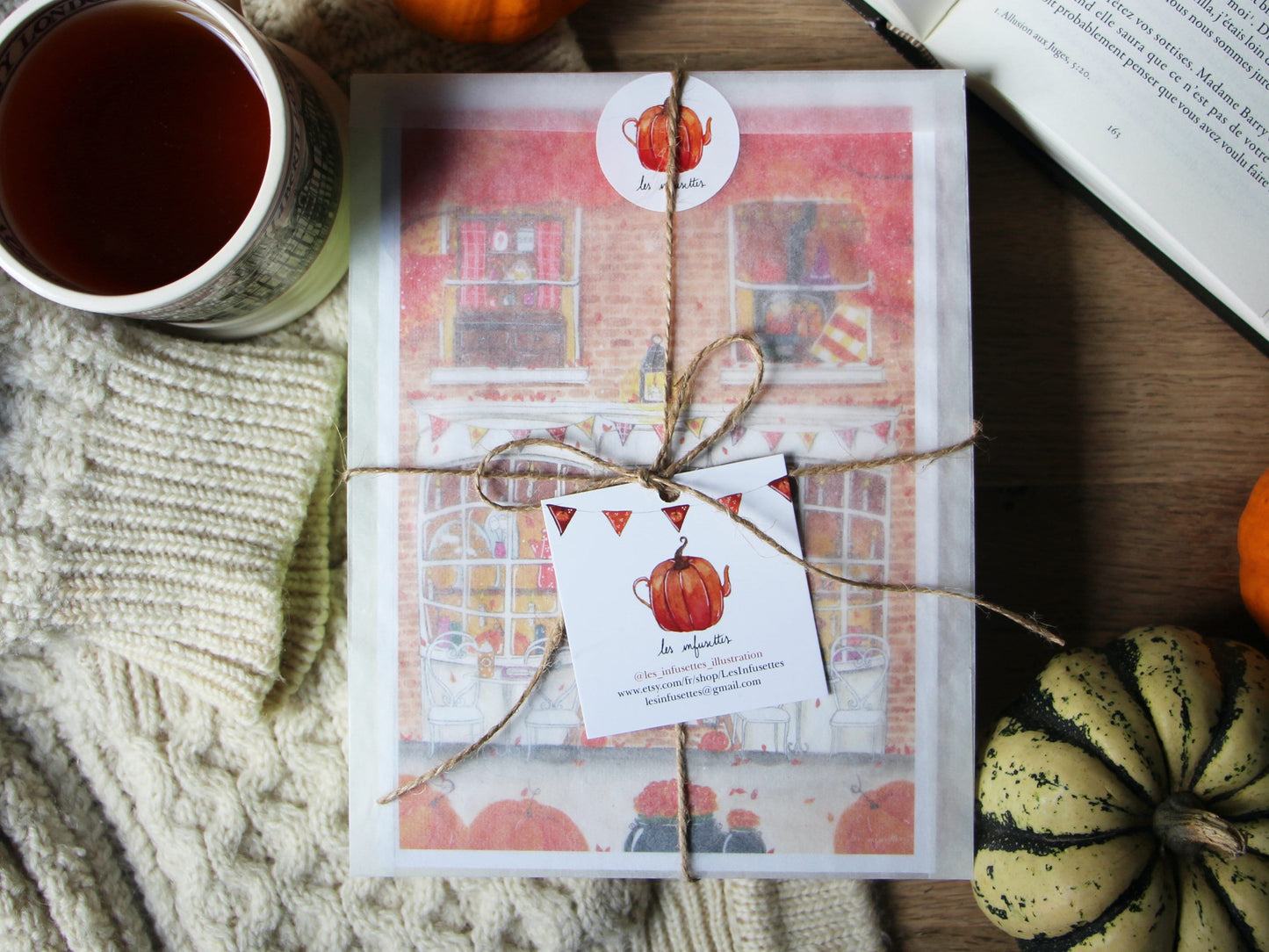 Affiche - Journée d'automne au salon de thé
